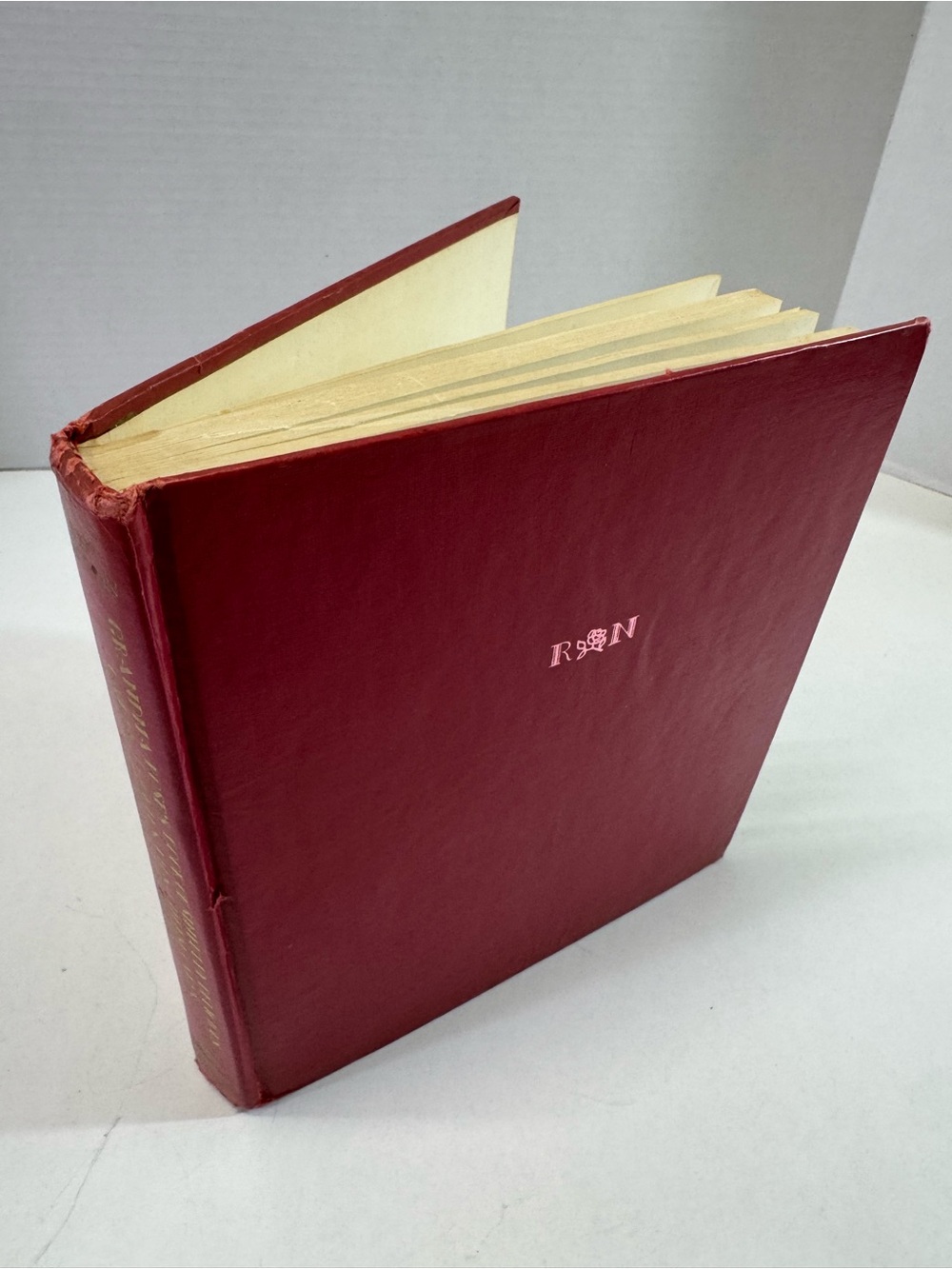 Vintage Red Hardcover recipe Book with Embossed Initials cook book 1975 baking